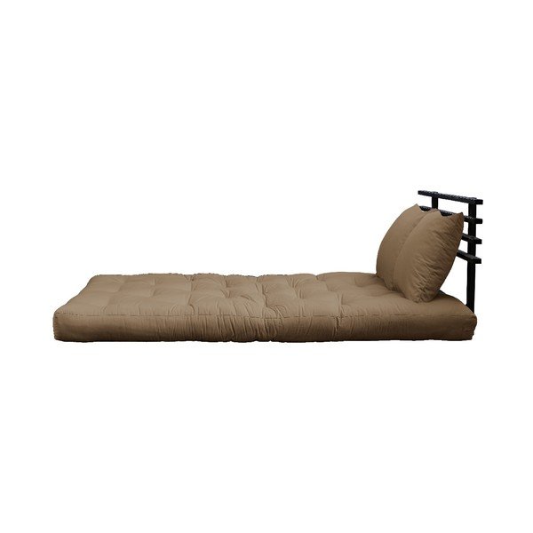 Rozkladacia pohovka s hnedým poťahom Karup Design Shin Sano Black/Mocca-image-1