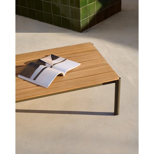 Záhradný konferenčný stolík z teakového dreva 63x149 cm Sorells – Kave Home-image-2