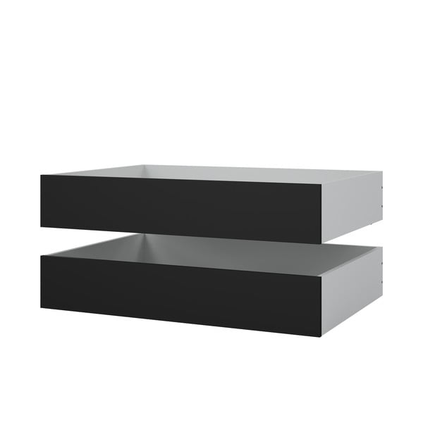 Čierne zásuvky pod posteľ v súprave 2 ks 90x190/140x190 cm Naia – Tvilum-image-3