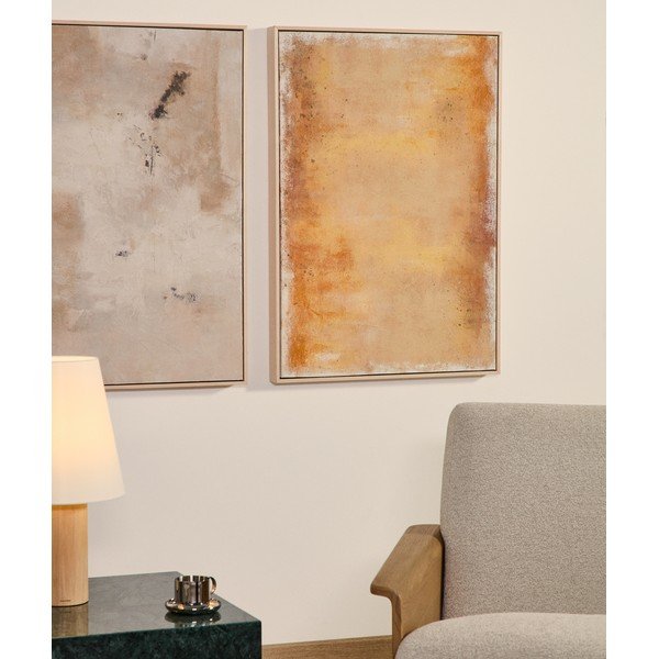 Ručne maľovaný obraz s rámom/na plátne 60x90 cm Selnar – Kave Home-image-1
