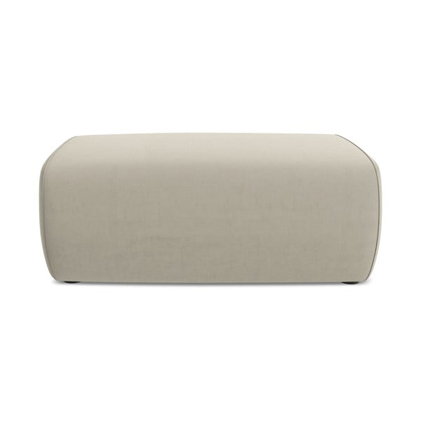 Béžová zamatová podnožka Kapua – Makamii