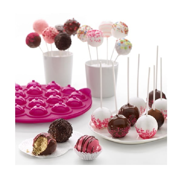 Ružová silikónová forma na cake pops Lékué Pops, ⌀ 26,5 cm-image-2