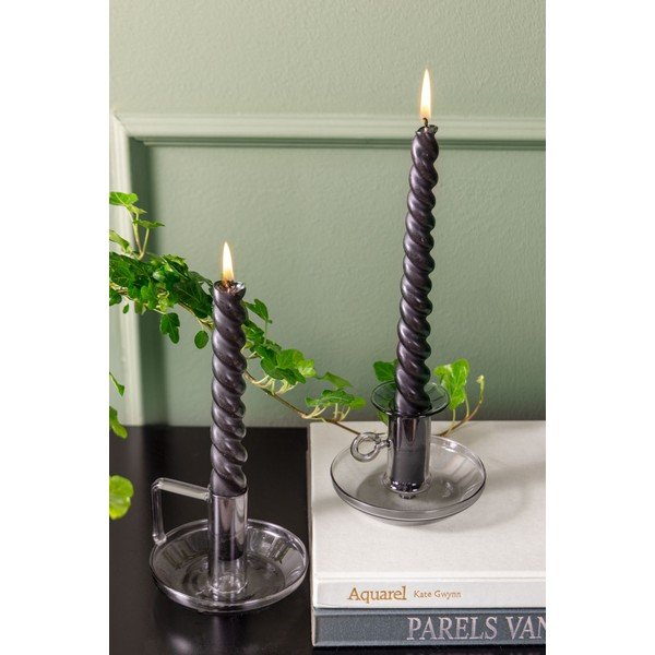 Sivý sklenený svietnik PT LIVING Mod-image-1