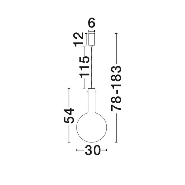 Sivé sklenené LED závesné svietidlo so stmievačom ø 30 cm Nostos – Nova Luce-image-4