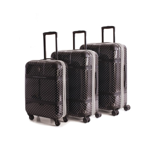 Set 3 cestovných kufrov Lucchino Negro