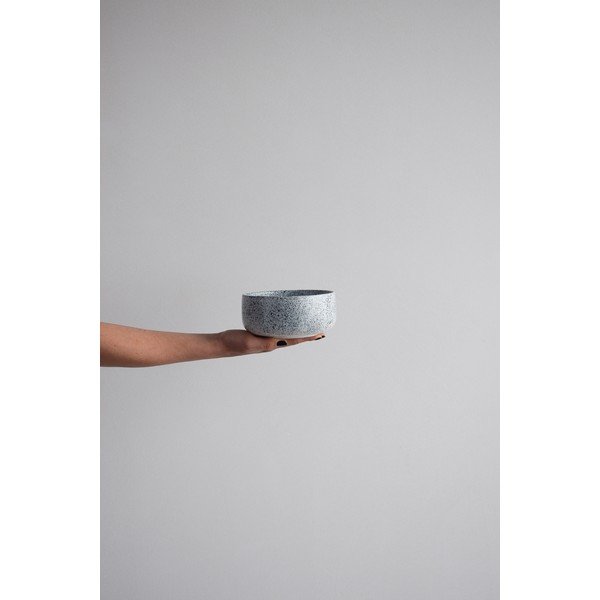 Bielo-čierna kameninová miska ÅOOMI Mess, ø 15 cm-image-2