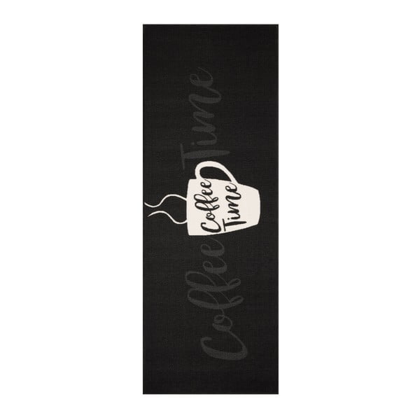 Čierny behúň Zala Living Vibe Coffee Time, 67 × 180 cm