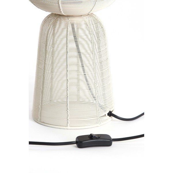 Krémová stolová lampa (výška 42 cm) Aboso – Light & Living-image-4