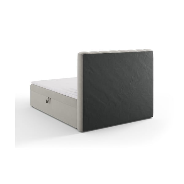 Sivá boxspring posteľ s úložným priestorom 160x200 cm Gina – Milo Casa-image-4