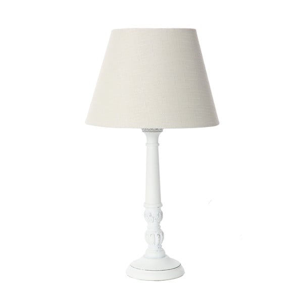 Biela stolová lampa Bolzonella