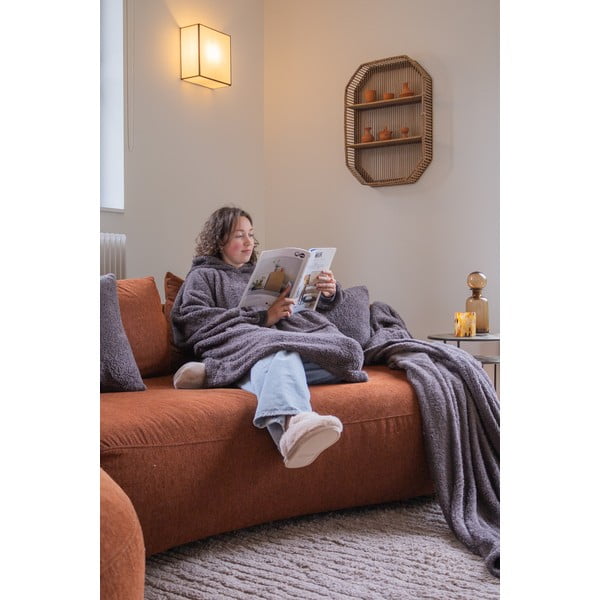 Taupe deka z mikroplyšu 150x200 cm Cocoon – Tiseco Home Studio-image-1