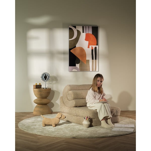 Svetlohnedé detské kresielko z textílie buklé Flipster – Wigiwama-image-3