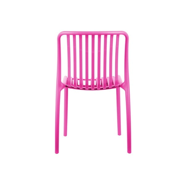 Ružová plastová jedálenská stolička Glee – Leitmotiv-image-1