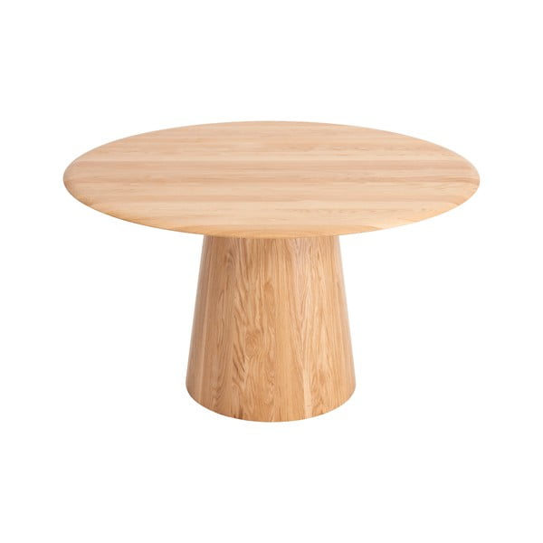 Okrúhly jedálenský stôl z dubového dreva v prírodnej farbe ø 126 cm Mushroom – Gazzda