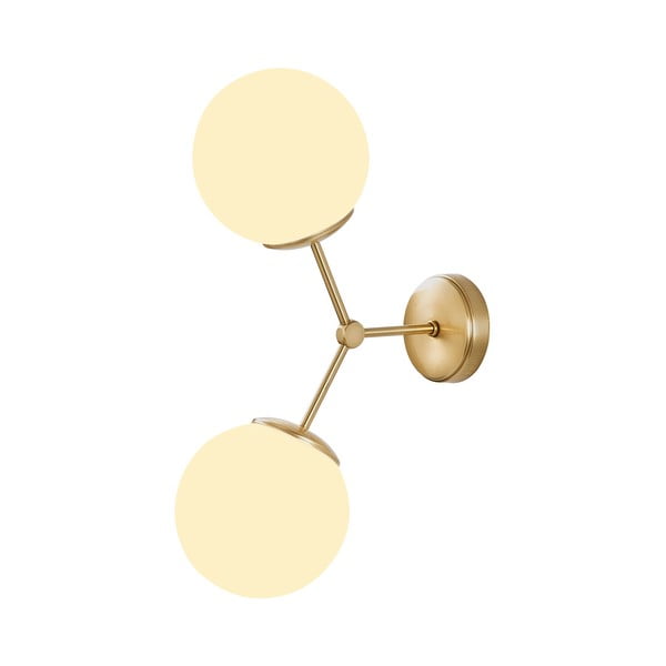 Nástenné svietidlo v bielo-zlatej farbe Opviq lights Damar-image-2