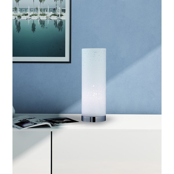 Biela stolová lampa s textilným tienidlom (výška  35 cm) Thor – Fischer & Honsel-image-2
