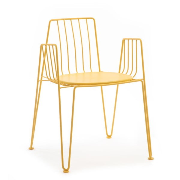Žltá stolička s podsedákom Mobles 114 Rambla