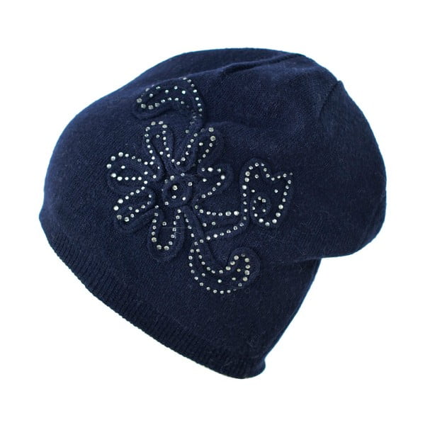 Modrá čiapka s trblietavými kamienkami Star