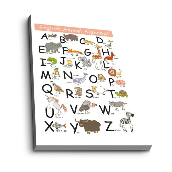 Detský obrázok 45x70 cm Alphabet – Wallity-image-2