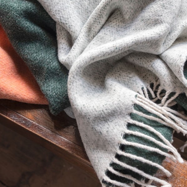 Deka v zeleno-tehlovej farbe 125x190 cm Brick – Mette Ditmer Denmark-image-2