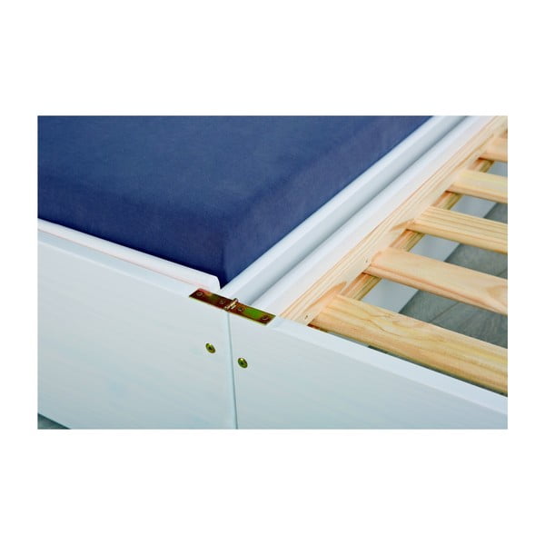 Biela rozkladacia jednolôžková posteľ Evergreen Hous Triple-image-1