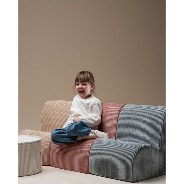 Ružové menčestrové detské kresielko Cloud – Wigiwama-image-3