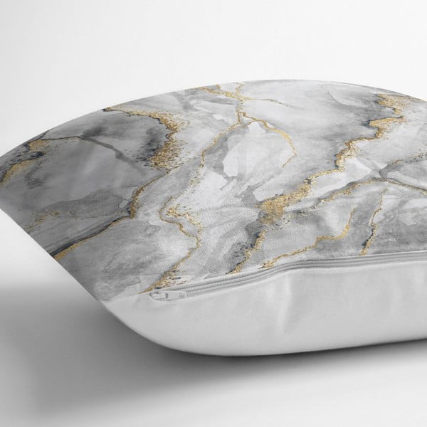 Obliečka na vankúš Minimalist Cushion Covers Marble With Hint Of Gold, 45 x 45 cm-image-2