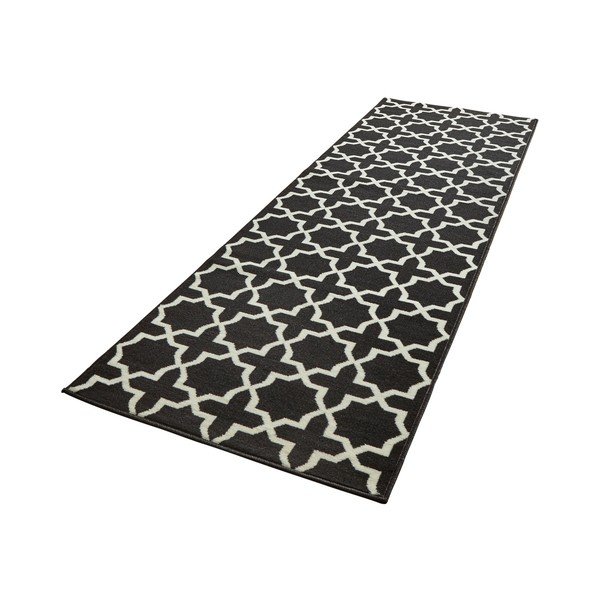 Čierno-biely behúň Hanse Home Basic Glam, 80 x 350 cm-image-2
