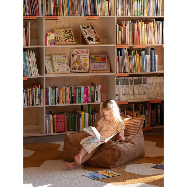 Hnedý menčestrový detský sedací vak Chair – Wigiwama-image-1