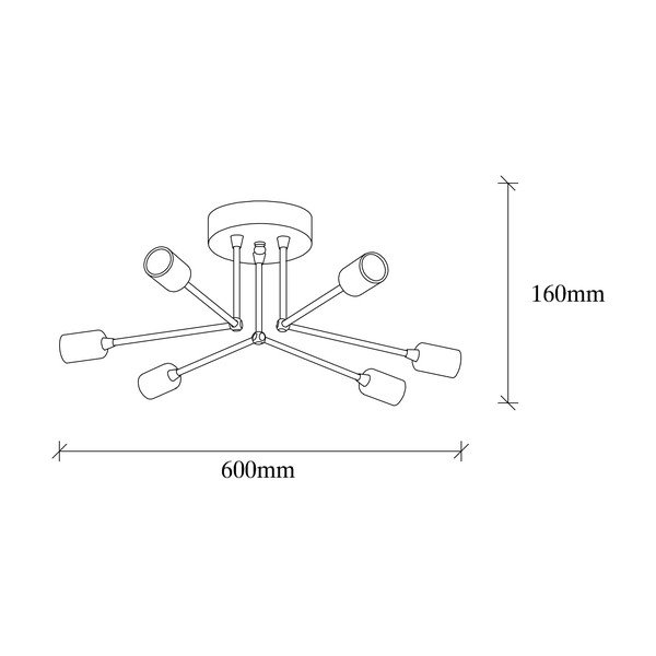 Čierne stropné svietidlo Sparrow – Opviq lights-image-3