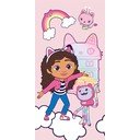 Ružová bavlnená detská osuška 70x140 cm Gabby´s Dollhouse – Jerry Fabrics