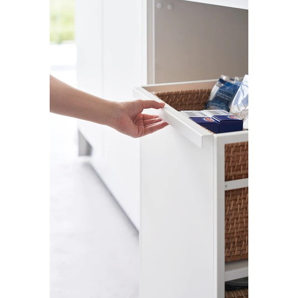 Biely kovový pojazdný regál 42x60 cm Tower – YAMAZAKI-image-1