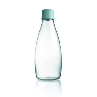 Tyrkysovomodrá sklenená fľaša ReTap s doživotnou zárukou, 800 ml