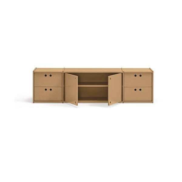 TV stolík v prírodnej farbe 157x42x40 cm Wally – Teulat-image-2