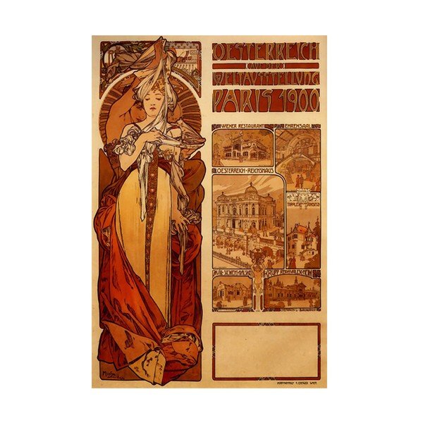 Obraz Alfons Mucha Austria, 60x40 cm
