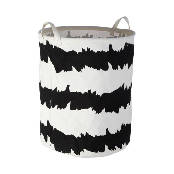 Čierno-biely látkový kôš na bielizeň Harga – Premier Housewares-image-1