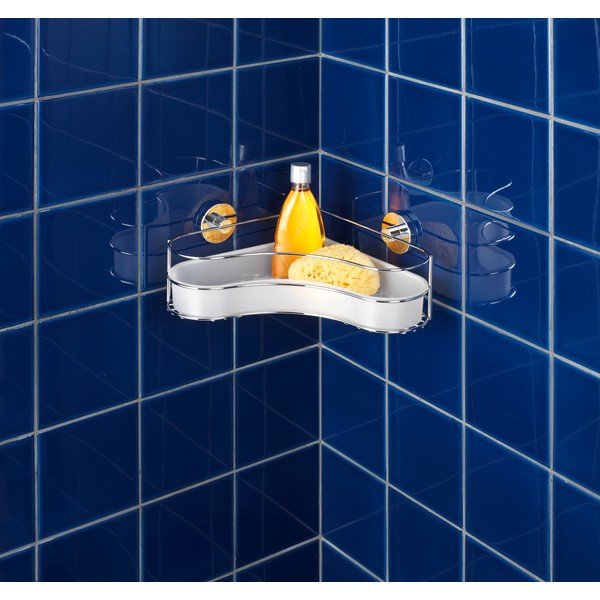 Rohová polička bez nutnosti vŕtania Wenko Vacuum-Loc Milazzo, až 33 kg-image-1