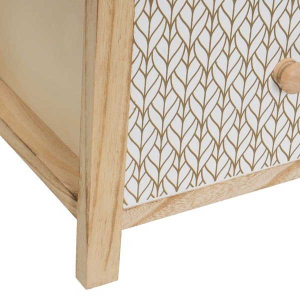 Vysoká komoda z masívu paulovnie v prírodnej farbe 34x78 cm – Casa Selección-image-4