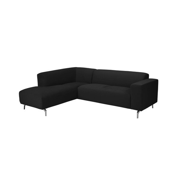 Čierna rohová pohovka Windsor & Co Sofas Orion, ľavý roh-image-1