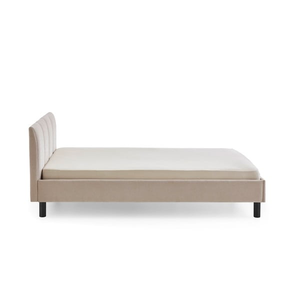 Béžová čalúnená dvojlôžková posteľ bez roštu 140x200 cm Joker – Meise Möbel-image-2