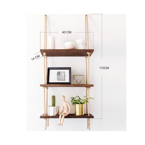 Drevená závesná polica Ayko-image-2