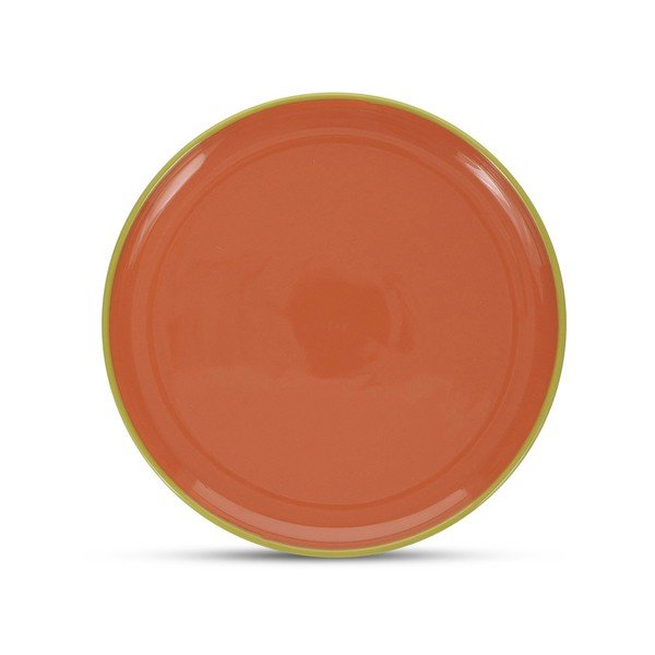 Zelený/oranžový kameninový tanier ø 26 cm Duo – ONA