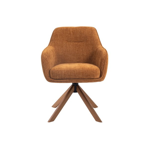 Oranžové čalúnené jedálenské kreslá v súprave 2 ks Avola – Unique Furniture-image-1