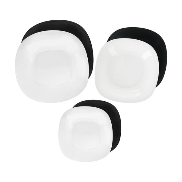 Sklenená jedálenská súprava 18 ks LUNA – Orion