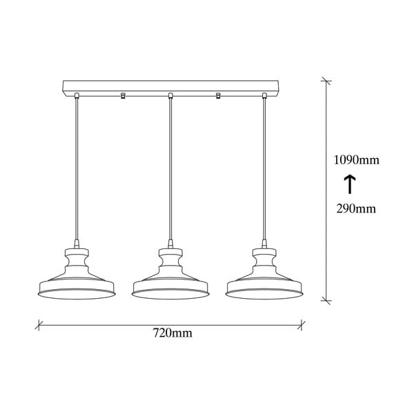 Čierne závesné svietidlo s kovovým tienidlom Berceste – Opviq lights-image-4