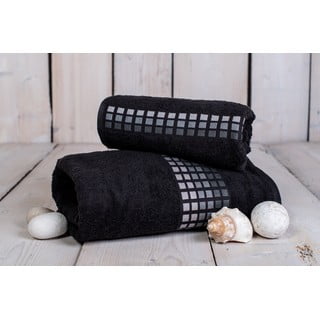 Čierny bavlnený uterák 100x50 cm Darwin - My House