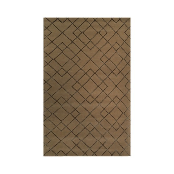 Ručne tuftovaný koberec Bakero Highway Mocca, 183 × 122 cm