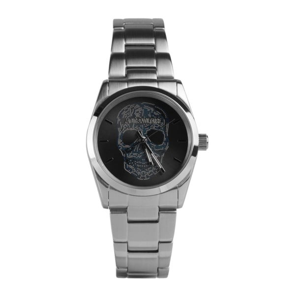 Unisex hodinky striebornej farby s čiernym ciferníkom Zadig & Voltaire Scully, 33 mm