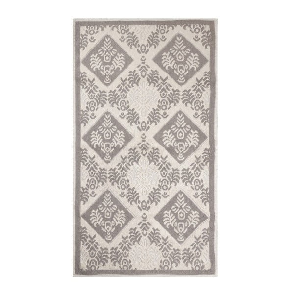 Sivokrémový koberec s prímesou bavlny Baklava Coffee, 80 × 150 cm