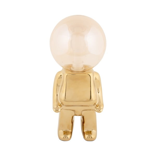 LED stmievateľná stolová lampa v zlatej farbe so skleneným tienidlom (výška 27 cm) Ross – Leitmotiv-image-2